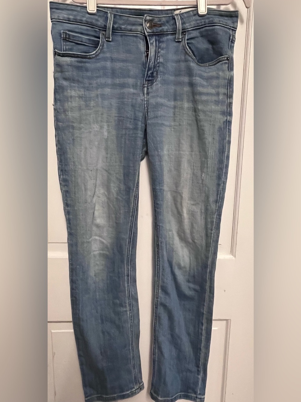 Women's Straight Leg Light Blue Denim Jeans